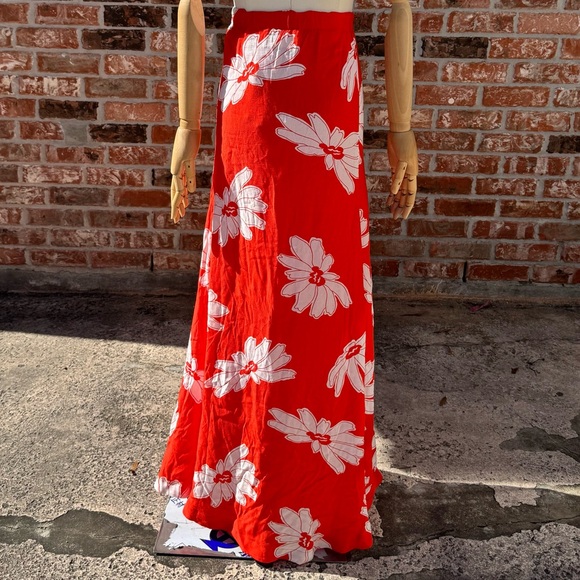 NWT Anthropologie+ Maeve plus size red floral maxi skirt / 24W - Picture 9 of 17